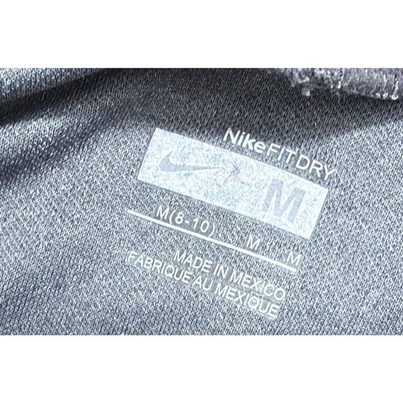 Nike Youth Fit Dry Short Sleeve Shirt Size Medium Gray Black - Picture 5 of 5